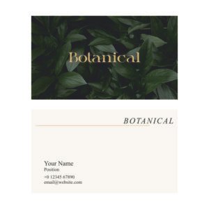 Botanical Business Card Template elegant professional business card design