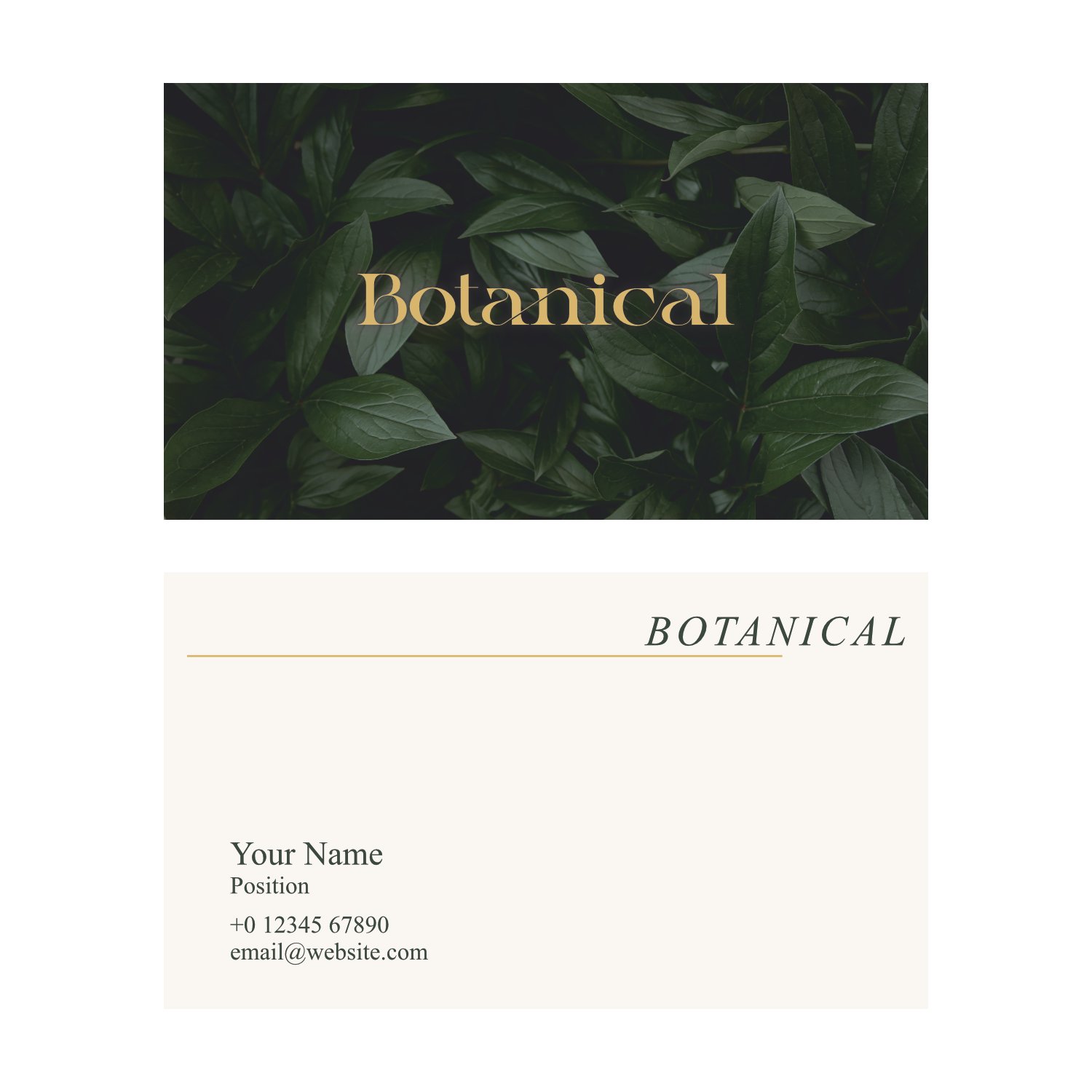 Botanical Business Card Template elegant professional business card design