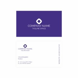 Modern corporate business card design template with professional front and back layout for branding and business identity