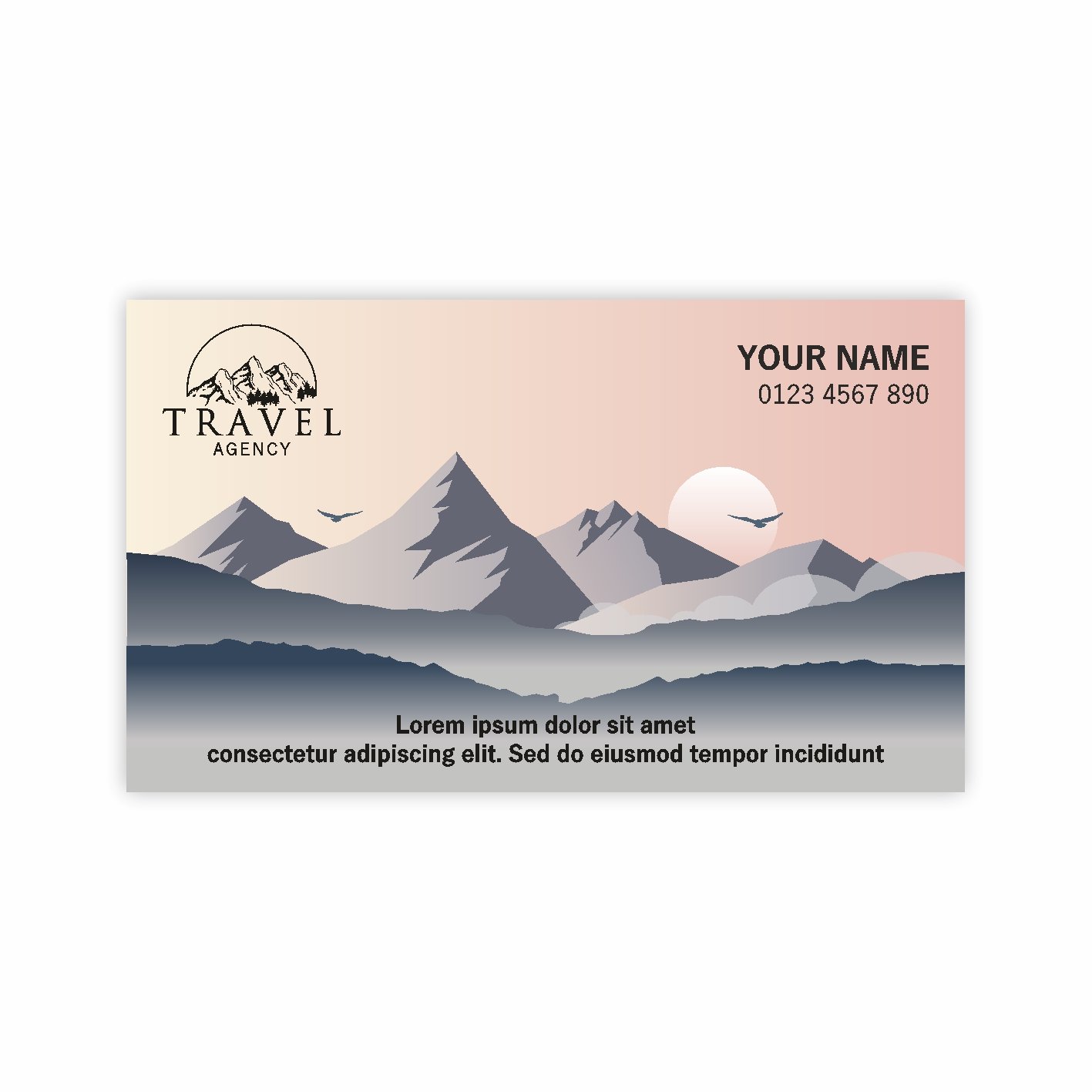 Professional travel agency business card design
